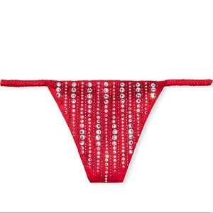 Victorias Secret Ruched Strap Shine V-String Panty